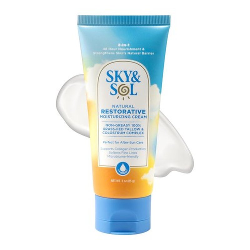 Sky and Sol Everything Cream - 100% Grass Fed Beef Tallow Moisturizer for Face & Body | Natural Edible-Grade | 3 oz