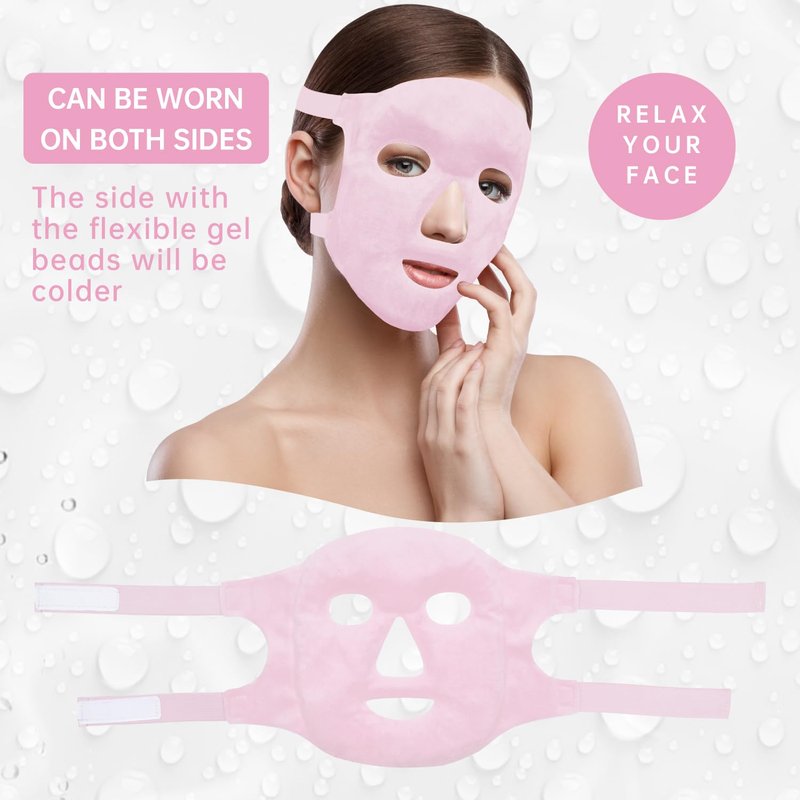 ZNÖCUETÖD Face Ice Mask Facial Ice Packs Gel Hot Cold Compress for Post Oral, Dental, Nose,Facelift Plastic Cosmetic & Laser Surgery Recovery Puffiness Swelling Dark Circles & Headaches Gift for Women