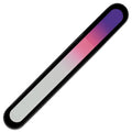 Nail File - Mont Bleu Rainbow Crystal Nail File in Black Pouch - Professional Size - Best Glass Nail Files for Natural Nails - Washable Double Sided File - Etched Files