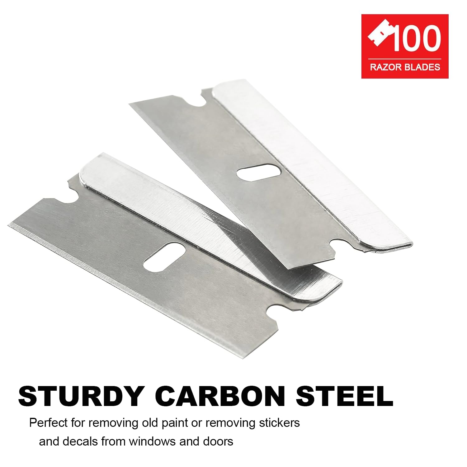 Great Andrew Single Edge Razor Blades, 100 Pack Straight