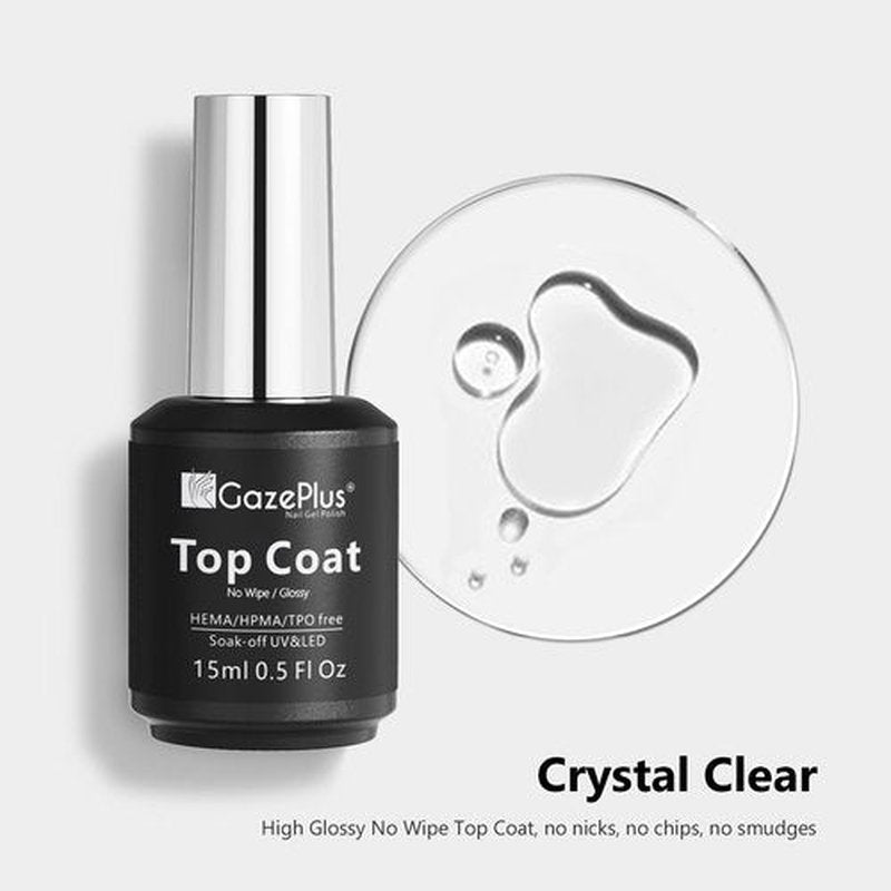 GAZEPLUS 3Pcs 15ml Builder Nail Gel with Base and No Wipe Top Coat Set 10-in-1 Clear Builder Gel With Top and Base Coat Shine Finish and Long Lasting for Christmas Gift Nail Extension Strengthener