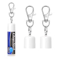 Rolitwils Chapstick Holder Keychain 2 Pcs - Lip Balm Holder for ChapStick Original 0.15oz - Lip Balm Holder with Secure Metal Keyring for Cute Women Gifts/Backpack Accessories