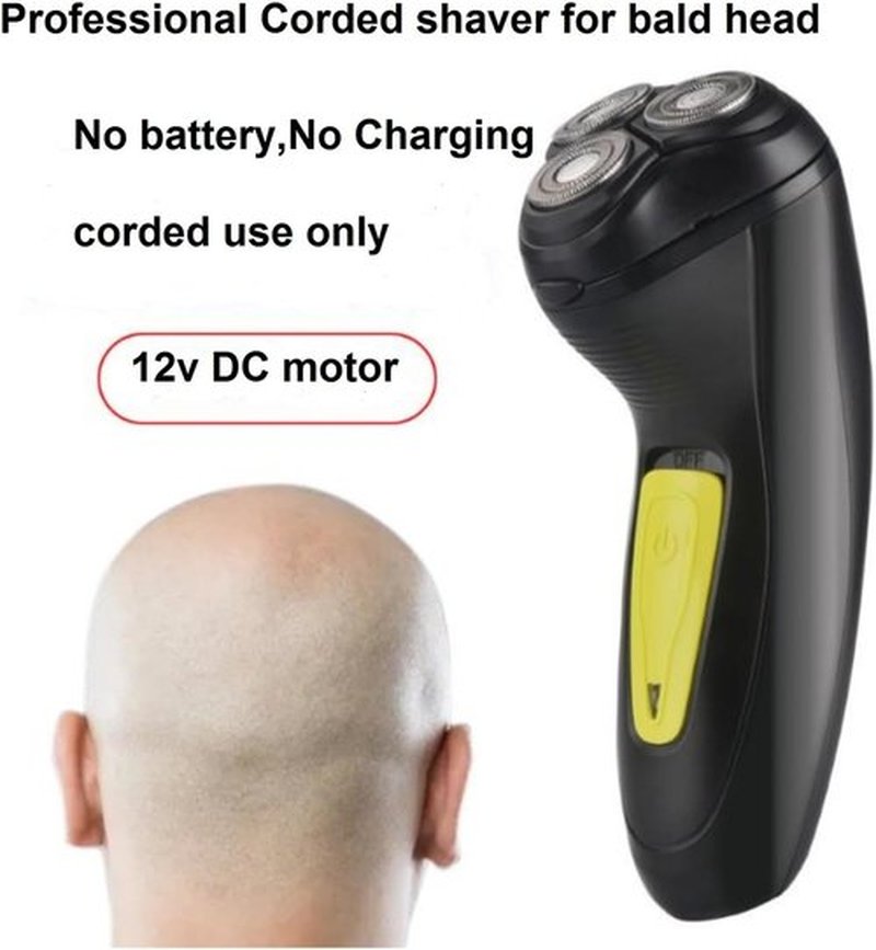 Skiennix Professional Corded Electric Shaver - 3D Rotary Razor for Close Shave & Bold Hair | Pop-Up Trimmer Included