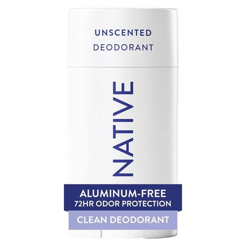 Native Deodorant - Aluminum-Free Deodorant for Men & Women | 72-Hour Odor Control, Unscented, 2.65oz