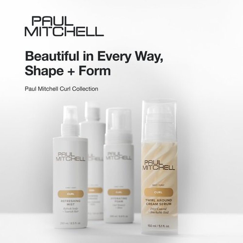 Paul Mitchell Round Trip Defining Serum, Flexible Hold, Touchable Finish, For Curly + Wavy Hair, 5.1 fl. oz