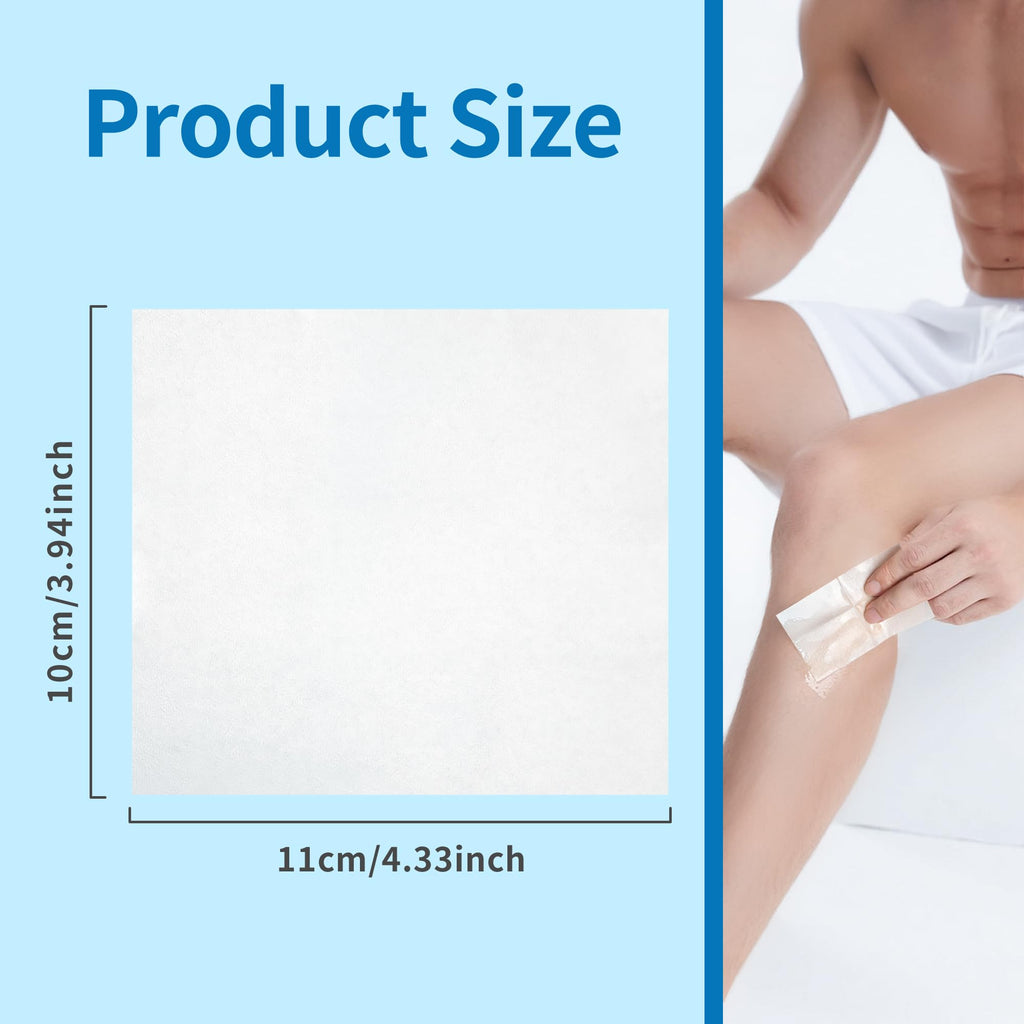 Beauty7 Men's Face & Body Waxing Strips, Ready to Use Wax Strips, Facial Hair Removal, Legs Arms Chest Back Wax, 36 Waxing Strip 4 Calming Oil Wipes