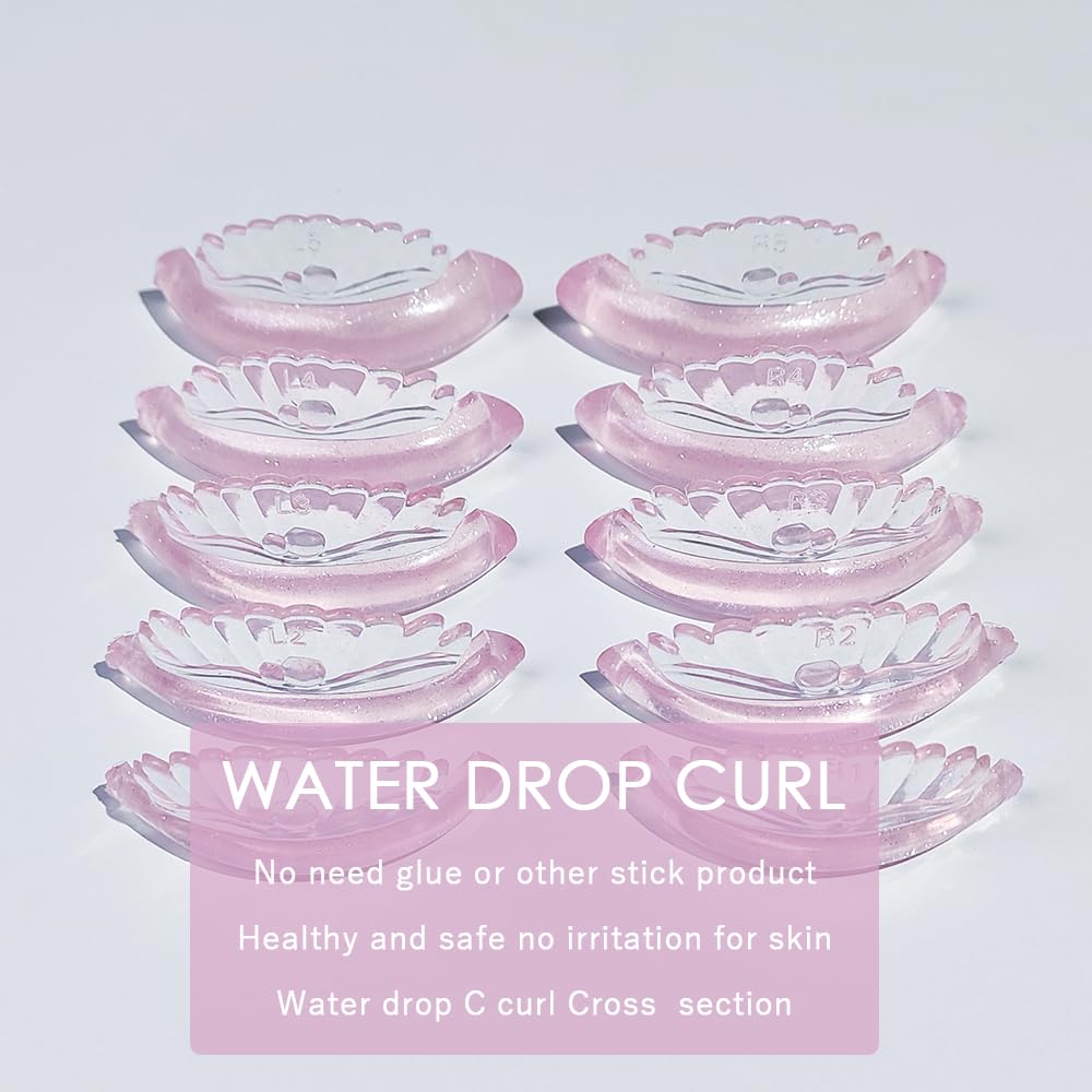 Libeauty Lash Lift Pads 10 Pcs/5 Sizes New Shell Shape Lash Lift Rods Reusable Silicon Lash Lift Shields DIY Use at Home or Salon Eyelash Lift Tools
