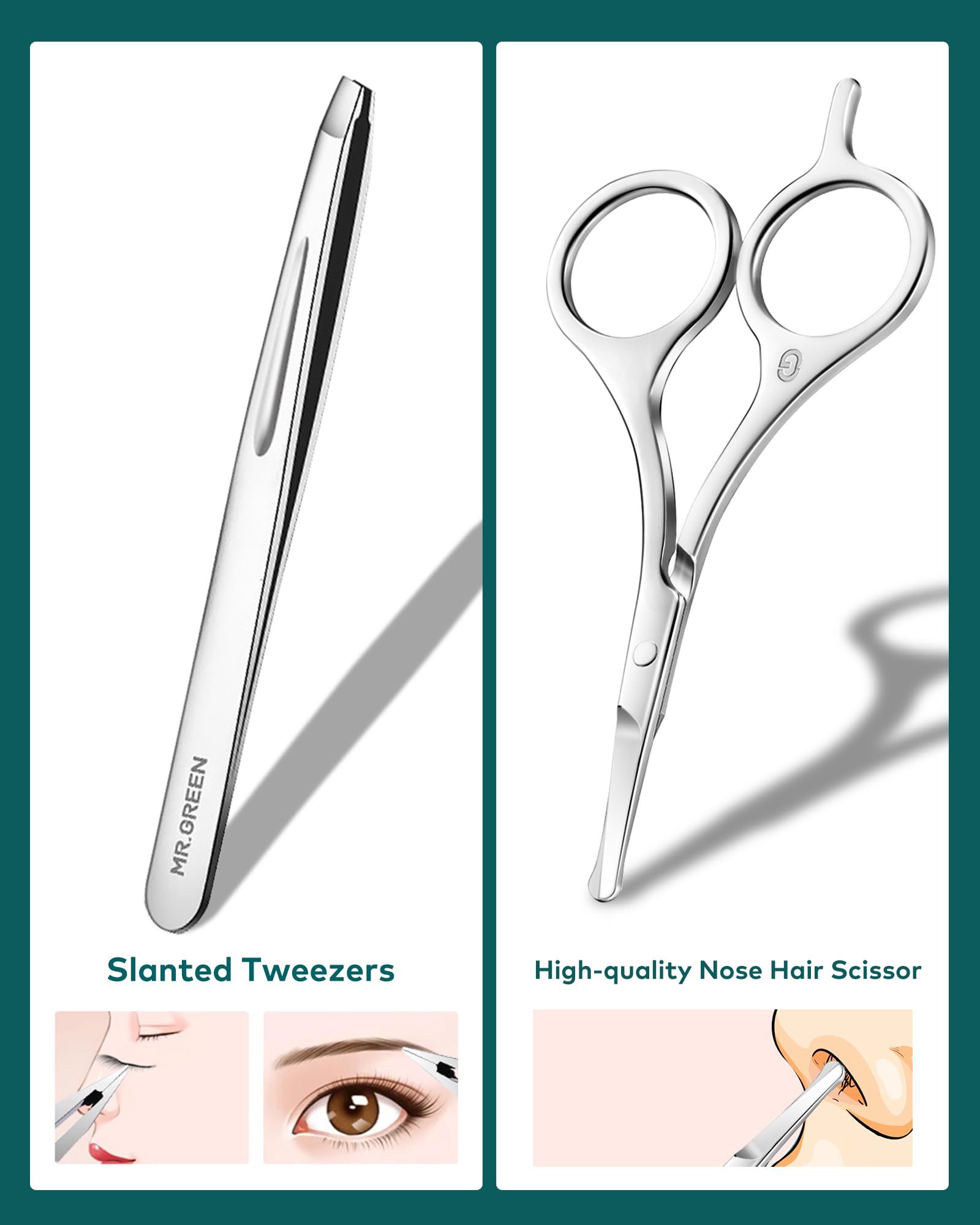 MR.GREEN Manicure Kit 10 in 1, German Stainless Nail Clippers Set, Professional Personal Nail Care Kit Manicure Pedicure Set, Portable Travel Nail Kit with Exquisite Leather Case for Men & Women