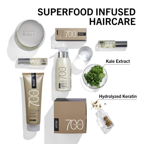 Biotop Professional 700 Keratin + Kale Hair Shampoo - Damaged Hair Repair Rich in Vitamins A, C + K - Fights Frizz & Reduces Breakage in Coarse, Thick Hair - 8.45 oz