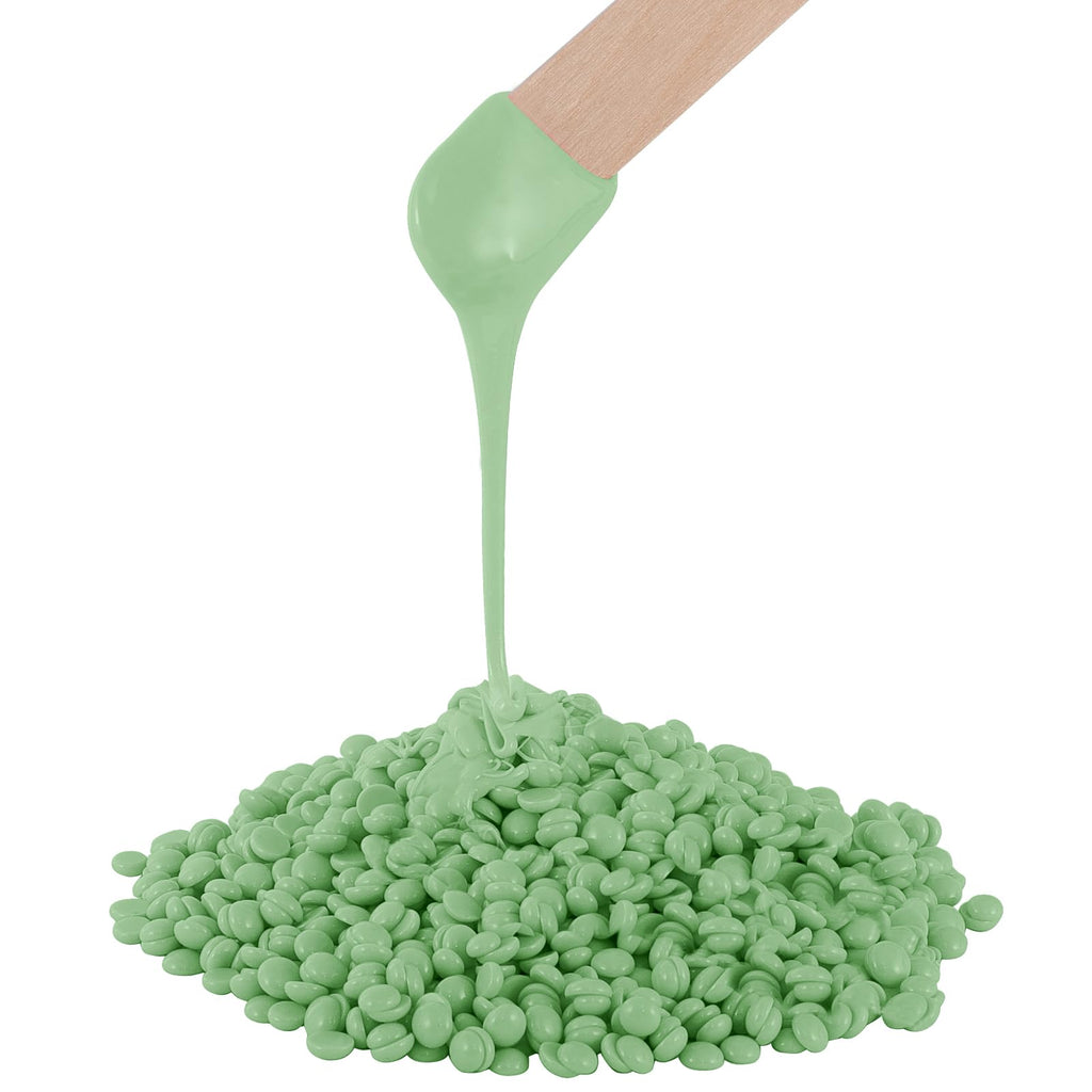 PURPLESKY Wax, 1.5lbs Coarse Hard Wax for Hair Removal, Green Brazilian Waxing for Body and Face, Suitable for Leg, Chest, Back with Wax Sticks