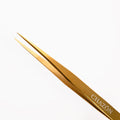 CHAZON TWEEZERS GOLD- Titanium Precision Point Tweezers for Eyebrows, Facial Hair and Ingrown Hair, Viral Tweezers