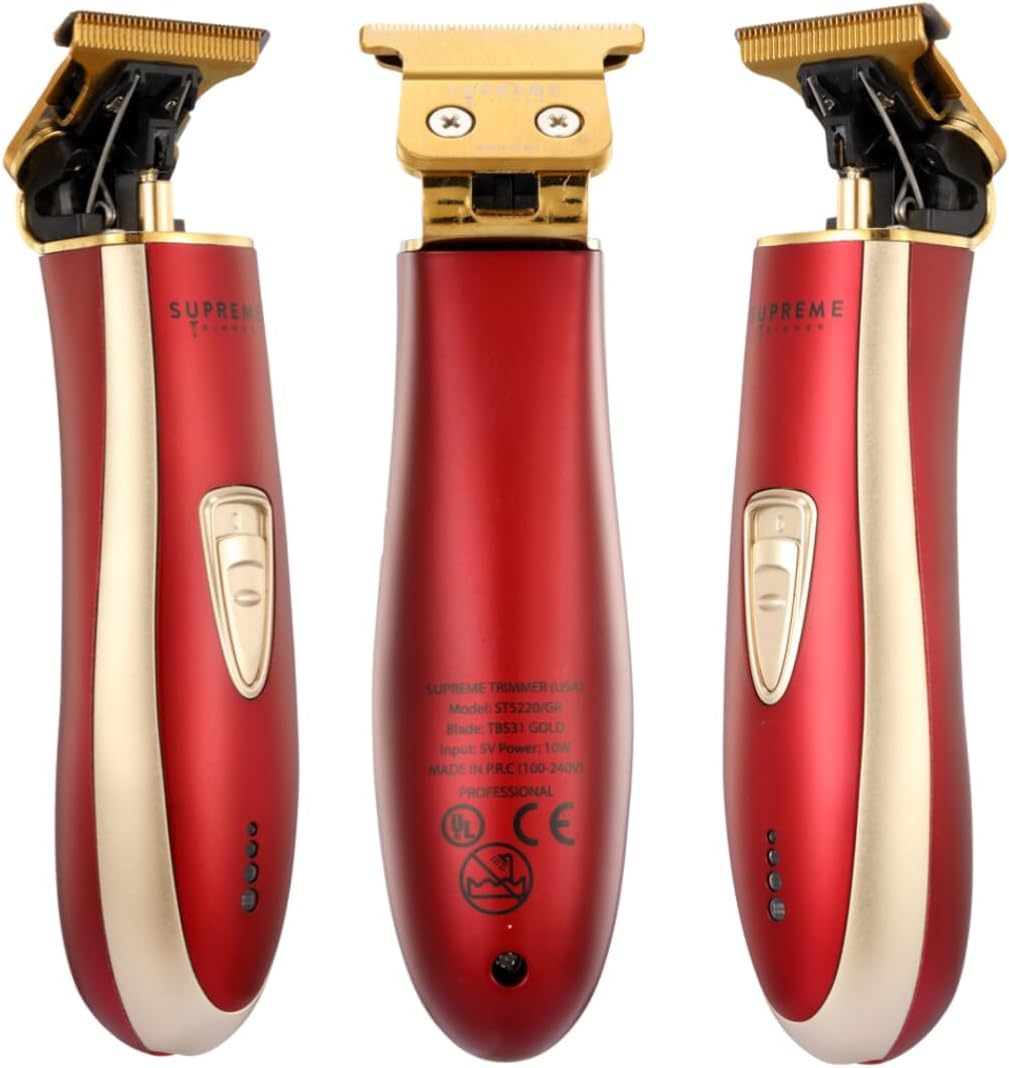 Supreme Trimmer Professional T Shaper | Cordless Hair & Beard Liner for Men | Low Noise, Precision Edger Clippers | Ideal for Sensitive Skin, Kids & Elderly | Barber & Home Use