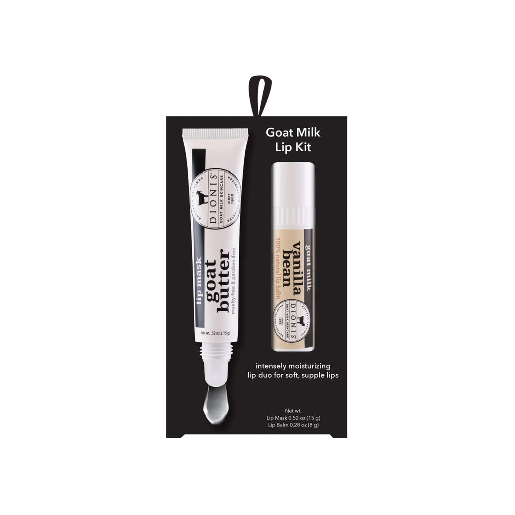Dionis Goat Butter Overnight Lip Mask & Vanilla Bean Lip Balm Set (Pack of 2)