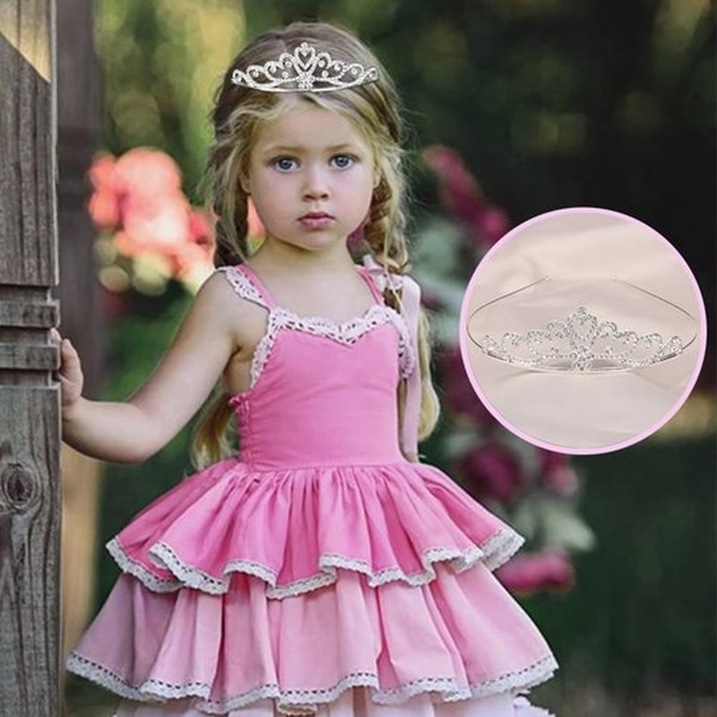 Naturahand 6 Pieces Silver Metal Tiara Crown Headbands with Decorative Dazzling Rhinestone Wedding Prom Birthday Party Princess Headpieces for Brides Bridesmaids Women Girls Teens Kids
