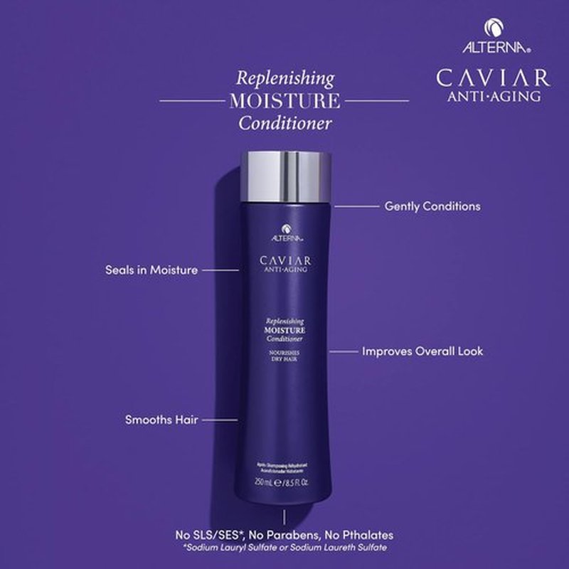 Alterna CAVIAR Anti-Aging Replenishing Moisture Shampoo - Hydrates & Restores Dry Hair | Sulfate Free