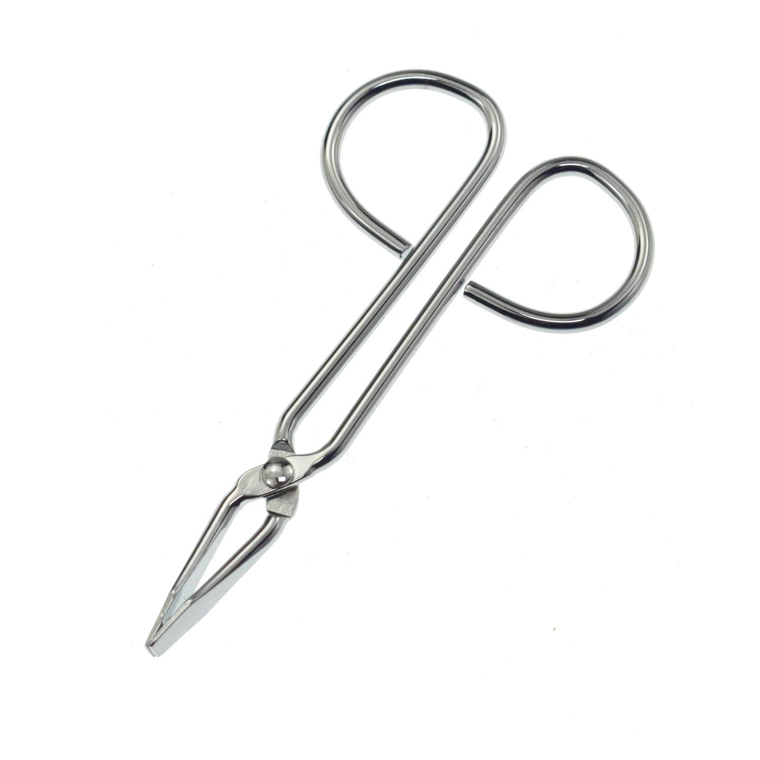 Motanar (2 Pack) Scissors Shaped Eyebrow Tweezers Clip - Flat Tip Tweezers Hair Plucker for Hair and Eyebrows Personal Care Multicolor (Silver & Straight)