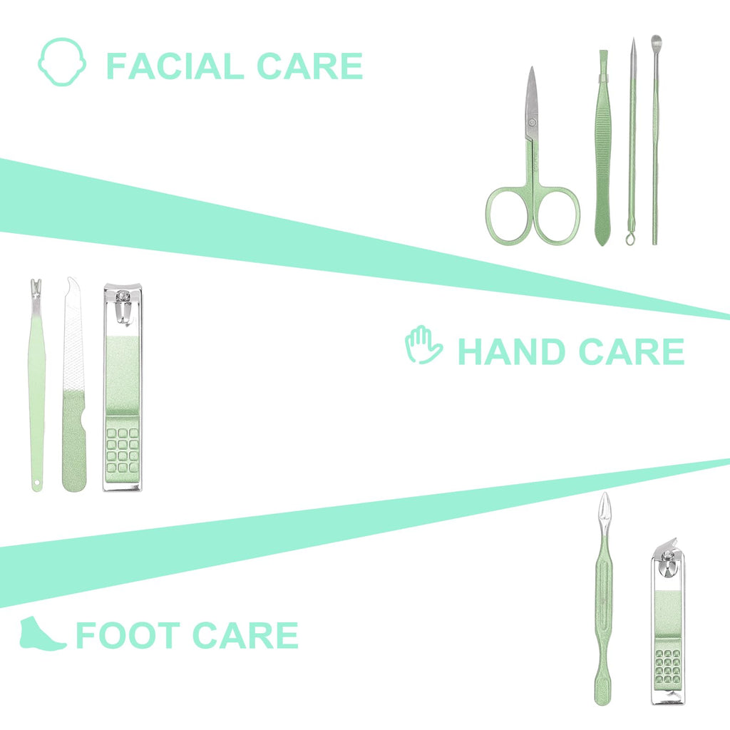 Manicure Set Personal Care Nail Clipper Kit-9 Pieces Pedicure Set Grooming Kit, Gift for Relatives Friends, Families Parent Wife Girlfriend