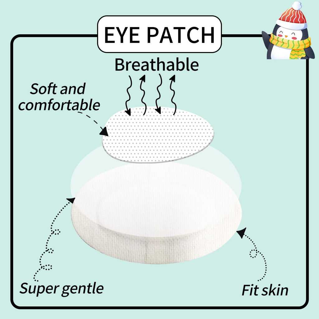 20pcs Sterile Non-Woven Eye Pads Patches Adhesive Bandages Wound Dressings for Adults