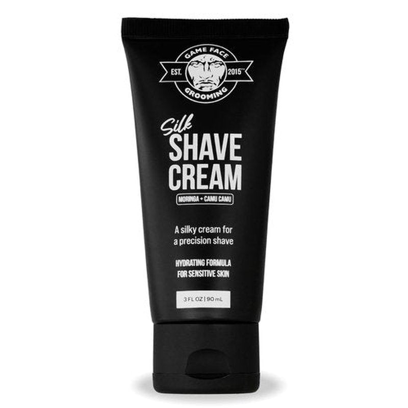 Game Face Silk Shave Cream - Hydrating Formula for Sensitive Skin, Fragrance-Free, 3 Fl. Oz.