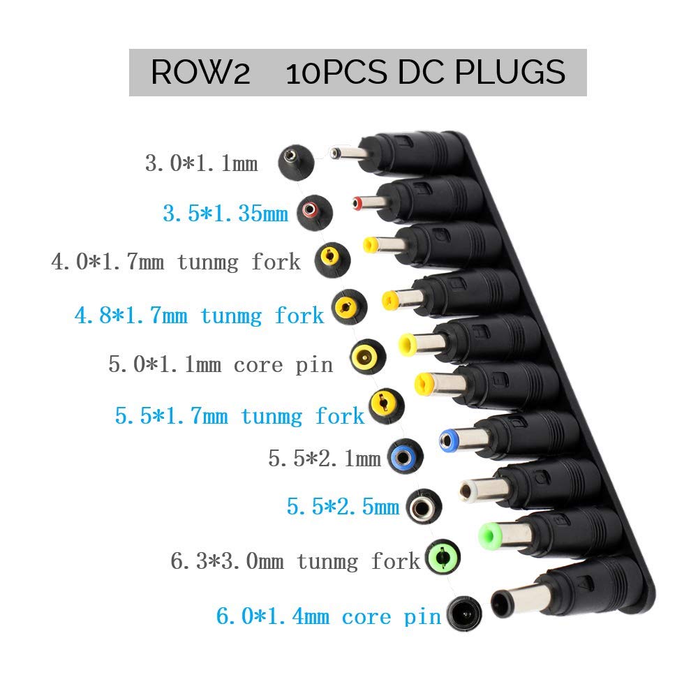 Universal DC Barrel Connectors 34pcs Kit for Loptop Charger DC Power Tips