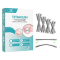Ingrown Toenail Treatment Kit with Upgraded 6-Angle Shape,Titanium Alloy Ingrown Nail Corrector Tools with 4 Multi-Sizes,Ingrown Toe Nail Relief Remover Strips for Curved Toenail Quick Relief,8Pcs