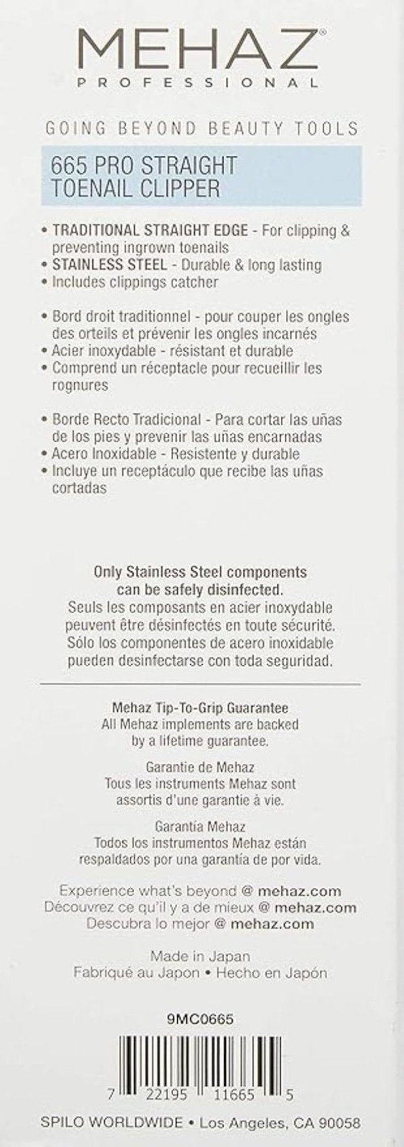 Mehaz Professional Straight Toenail Clipper