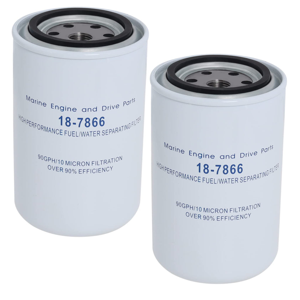 18-7866 Fuel/Water Separating Filter 10 Micron Compatible with Yamaha MAR-10MEL-00-00 MAR-FUELF-IL-TR Sierra 18-7866 Mallory 9-37807 Outboard Motors - 2 Pack