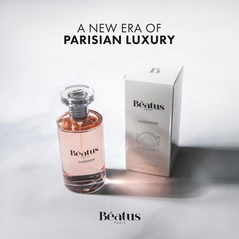 Beatus Paris Gardens - Luxury Eau de Parfum for Women - Long-Lasting Spicy Rose & Jasmine - Travel Size 3.4 oz