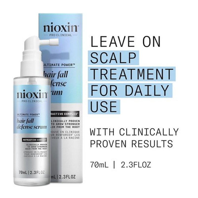 Nioxin Hair Fall Defense Shampoo - Activates Hair Follicles for Less Hair Loss | With Lauric Acid, Caffeine, Niacinamide