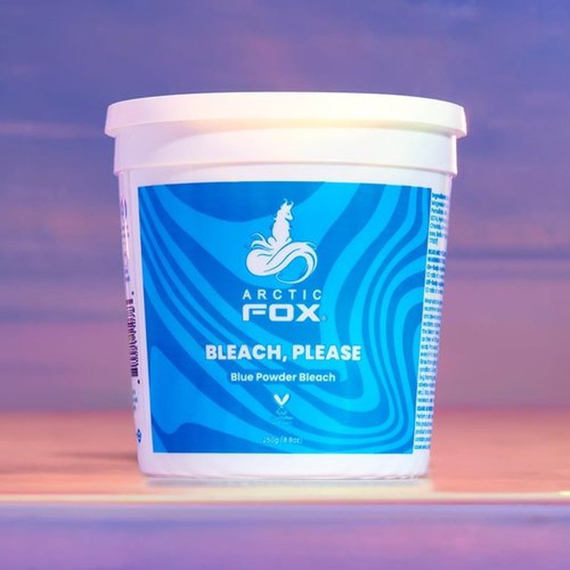 Arctic Fox Blue Powder Hair Bleach, Anti-Brass & Anti-Yellow Formula, Professional Lightener for Icy Blonde & Platinum Hair, Vegan & Cruelty-Free, Dust-Free, 8.8 oz Tub