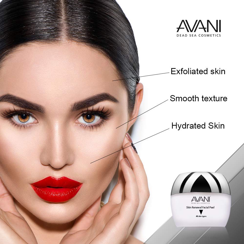 Avani Classics Skin Renewal Facial Peel - Anti-Aging Formula - Exfoliating Cream with Vitamin C & E & Dead Sea Mineral - Safe & Gentle