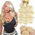 PT.Venus 613 Blonde Bundles Human Hair 14 16 18 Inch Blonde Body Wave Bundles 3 Bundles Human Hair Extensions 100% Unprocessed 12A Grade Brazilian Virgin Human Hair for Women