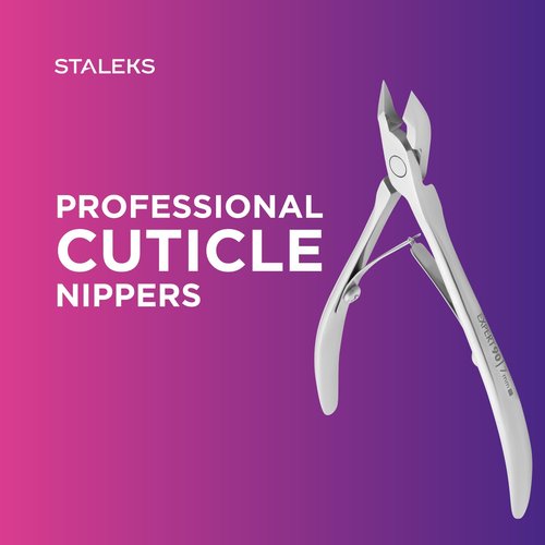 STALEKS PRO Expert 90 7mm Professional Cuticle Nippers – Stainless Steel Skin Nippers for Manicure