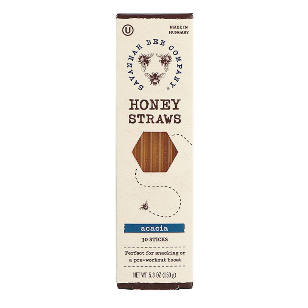 Savannah Bee Company Honey Straws - Pure and All Natural Honey Straw Sticks Made in the USA
