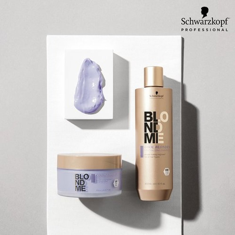 BlondMe Cool Blondes Neutralizing Mask - Deep Conditioning Treatment with Purple Pigments | Eliminates Yellow Tones