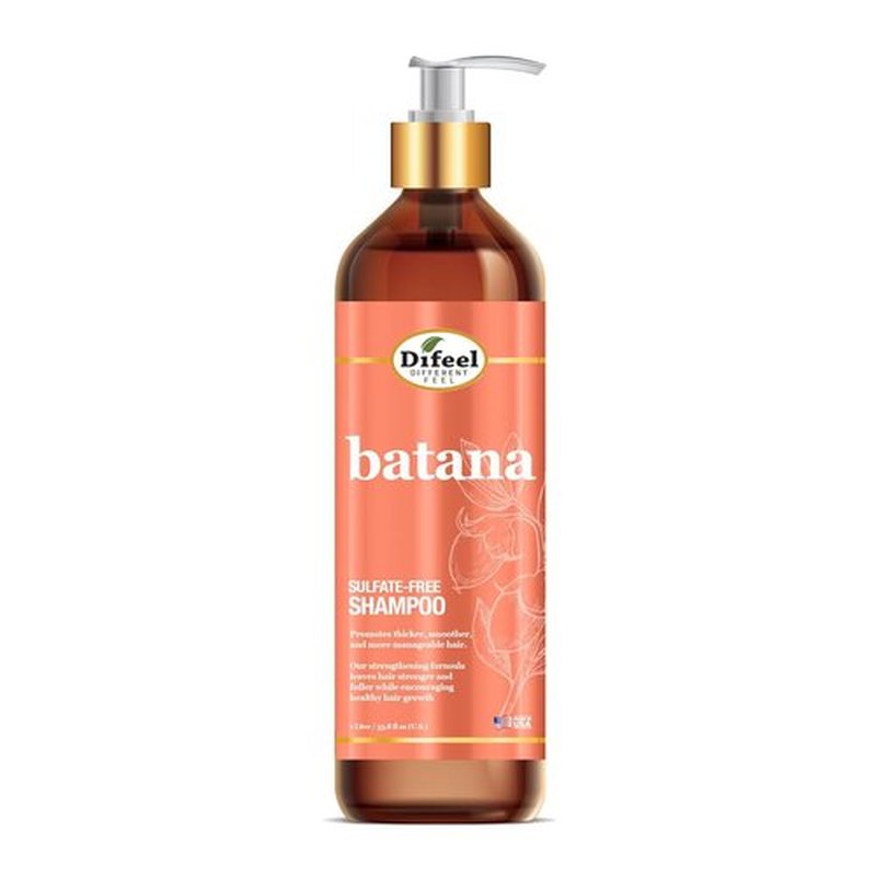 Difeel Batana Shampoo - Strengthening Sulfate-Free Formula for Thicker, Smoother Hair | 33.8 Ounces