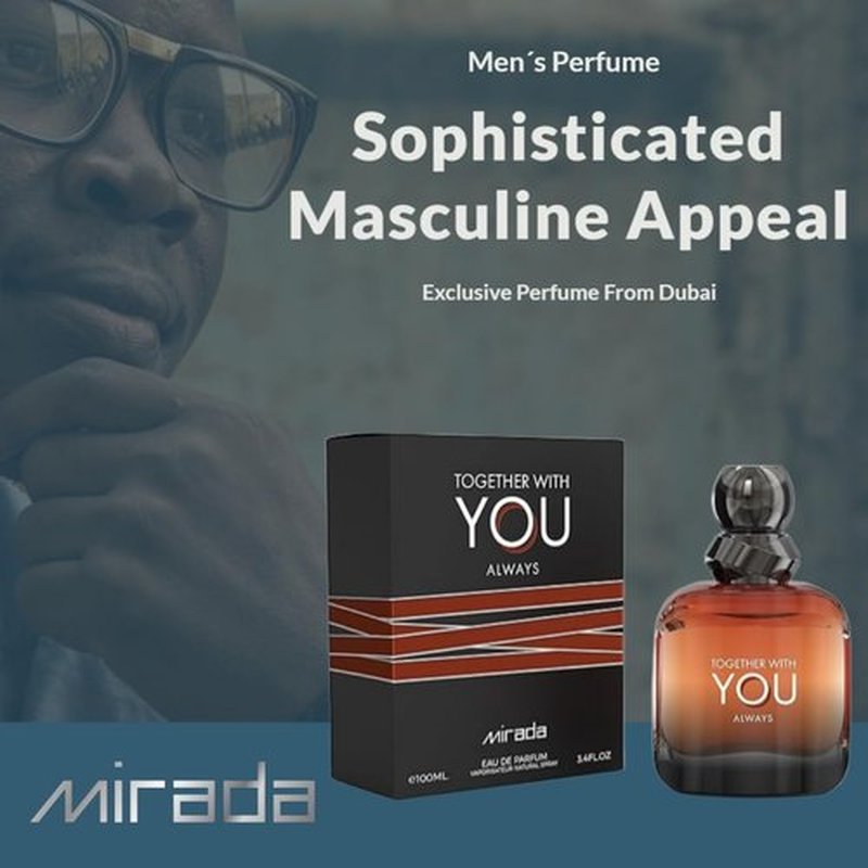 MIRADA Men's Eau de Parfum - 3.4 FL. Oz | Captivating Fragrance with Pink Pepper, Toffee & Vanilla