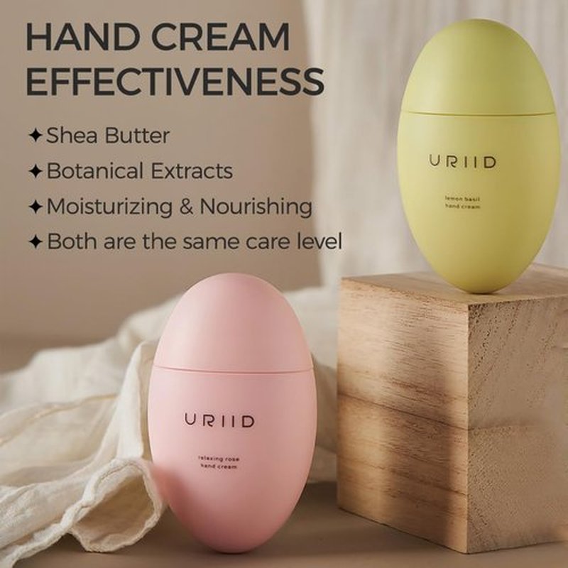 2-in-1 Hand Cream Set by [Brand Name] - Nourishing Lemon Basil & Relaxing Rose | 1.76 oz Each