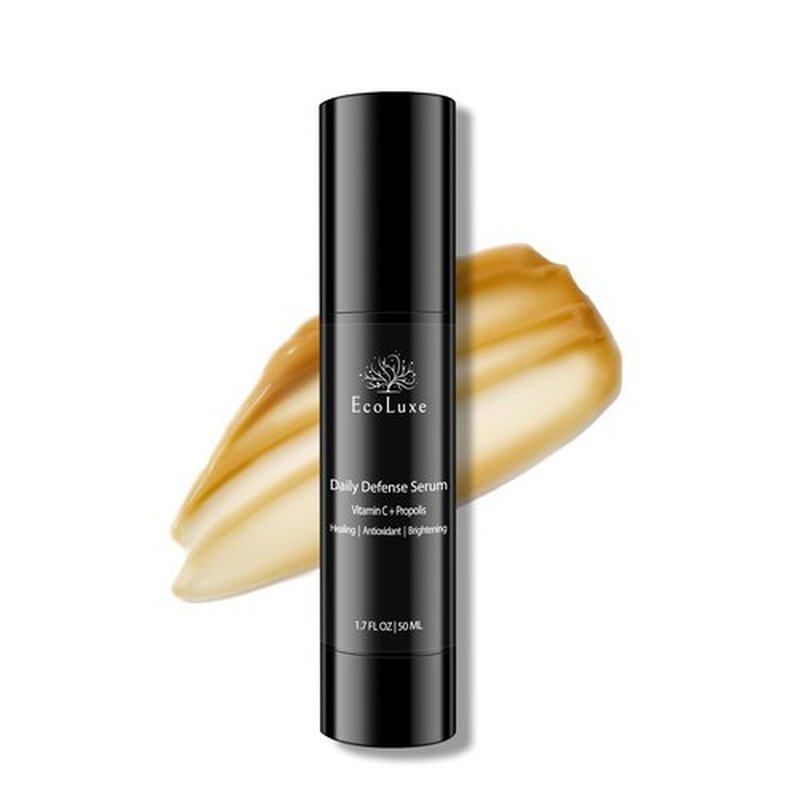 EcoLuxe Daily Defense Vitamin C Serum with Propolis – Gentle Stabilized Vitamin C for Sensitive Skin, Brightening & Hydration