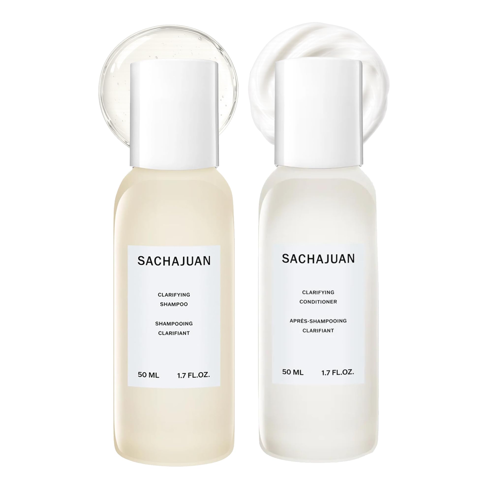 SACHAJUAN Clarifying Travel Duo | Deep Cleanse & Lightweight Hydration | Removes Buildup & Oil | Vegan & Sulfate-Free | TSA-Friendly | Set of 2