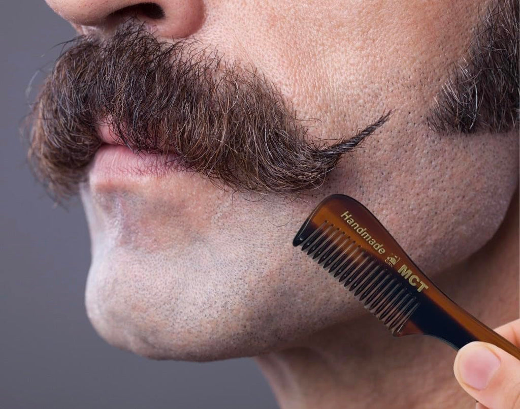 GENTS Mustache and Beard Styling Comb, pocket sized (Tortoise, Black, Grey, 3 Pack)