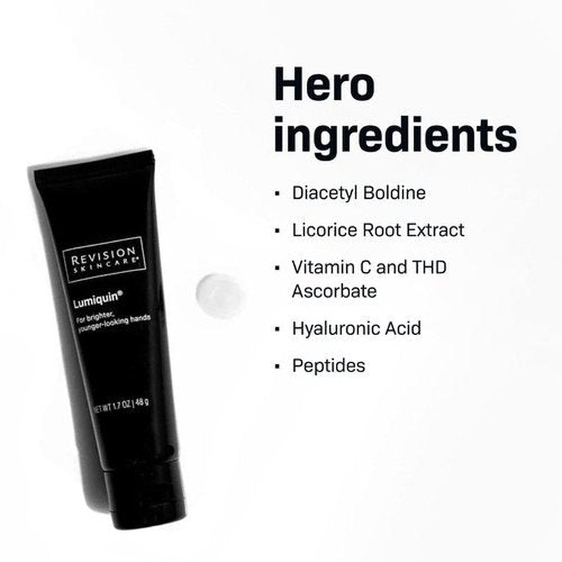 Revision Skincare Lumiquin® Hand Cream - Anti-Aging Moisturizer for Skin Brightening | 1.7 oz