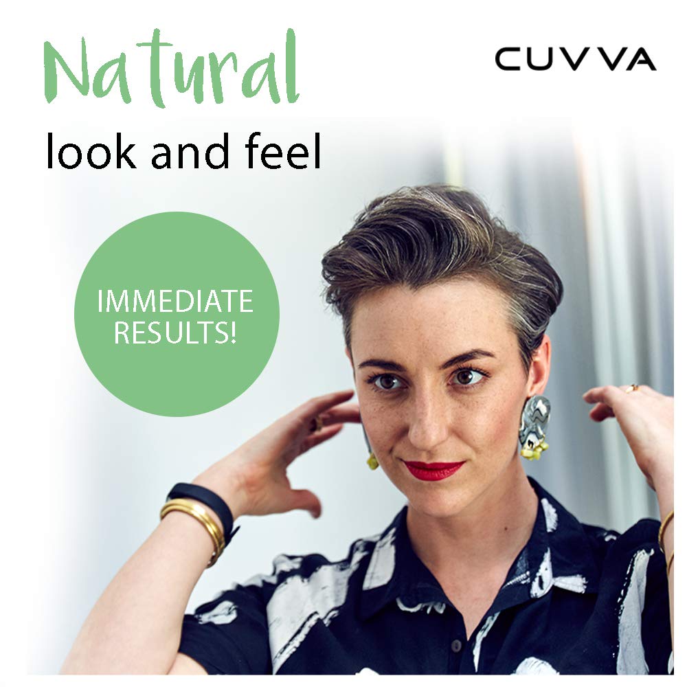 CUVVA Hair Building Fibers (30g) - Instantly Fill in Fine and Thinning Hair to Create a Thicker, Fuller Look - 14 Different Shades for Men & Women - Black
