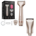 Orchrose Electric Razor for Women 3-in-1: Painless Rechargeable Shaver for Face Legs Underarms and Bikini Area – with Bikini Trimmer Head