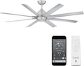 WAC Lighting Mocha XL Smart Ceiling Fan - 8 Blades in Brushed Nickel Finish
