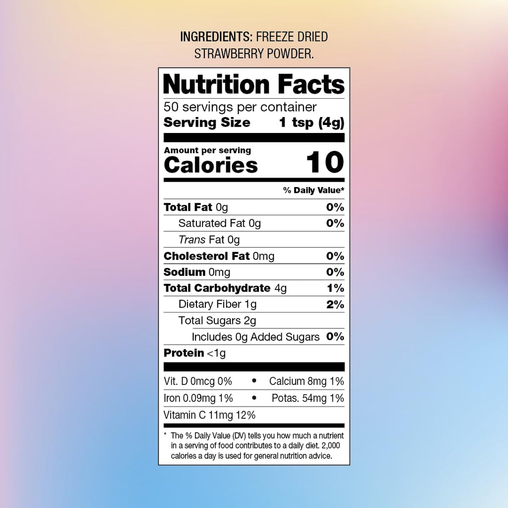 Pol’s Freeze Fresh - 7 oz Freeze-Dried Strawberry Powder Non-GMO, Kosher, No Added Sugar, Gluten-Free, Vegan, No Additives and Preservatives for Baking,Flavoring