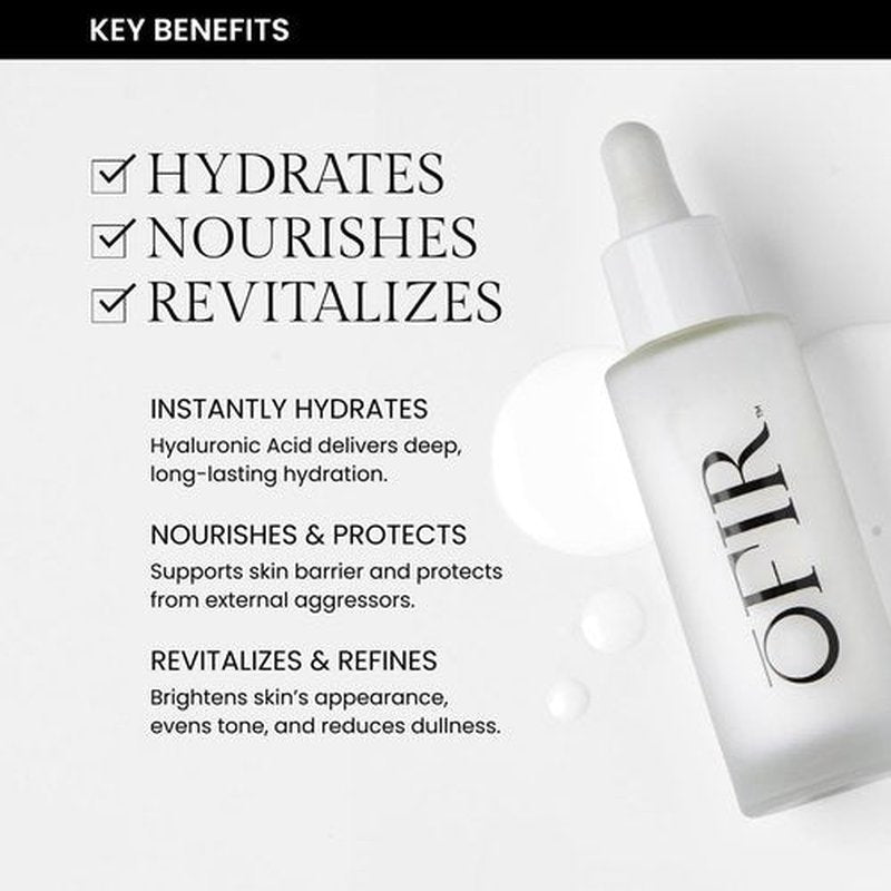 OFIR Face Milk Hydrating Cream Serum for Dewy Radiance | Lightweight Hydrating Face Serum for Women | Brightening Sheer Glow Primer | Daily Skin Care Formula | Smoothing Finish | 1 FL OZ Bottle