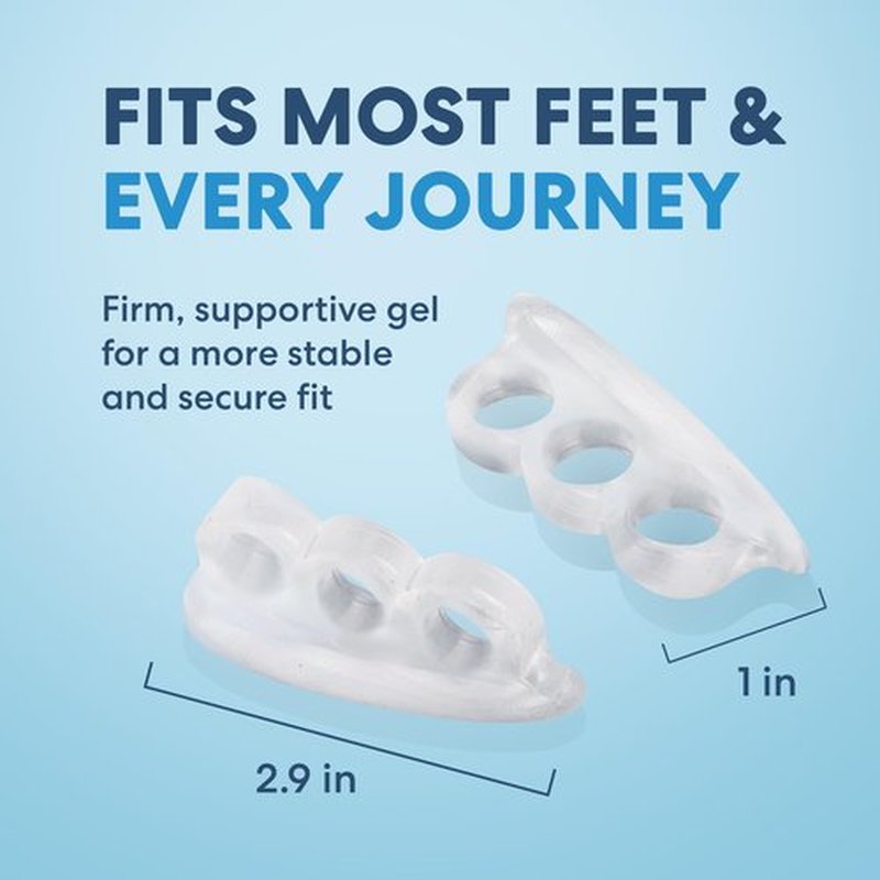 Dr. Frederick's Original Hammer Toe Corrector Gels - 2 Pairs - All-Day Relief for Crooked & Overlapping Toes - Firm Cushioning - Symptomatic Support for Toe Alignment - Clear - 3 Loop Design