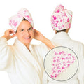 Barbie Microfiber Hair Towel Wrap Turban for Bath/Beauty/Travel for Straight, Wavy & Curly Hair, 2 Pack, (Officially Licensed Product) by Franco