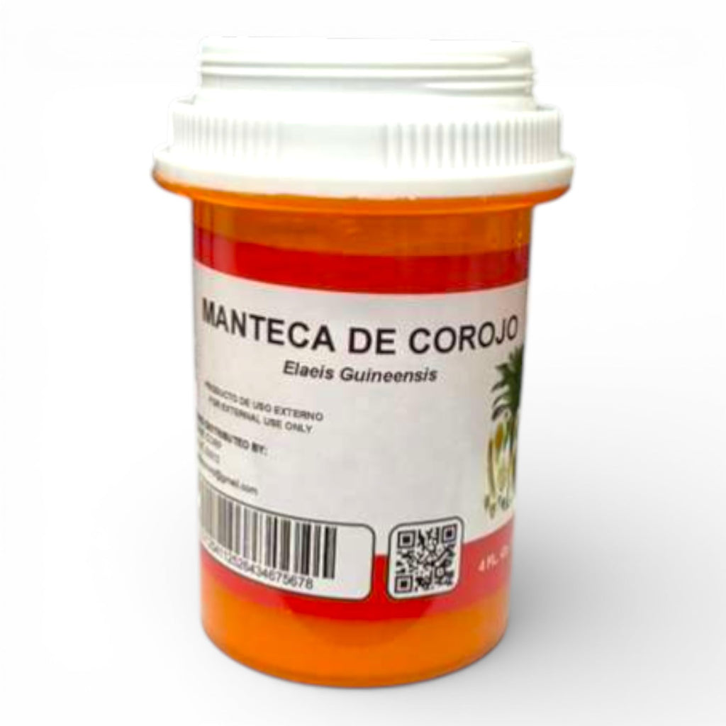 Manteca de Corojo 4 fl oz – Corojo Palm Oil for Santeria Ifa Orisha Rituals Spiritual Ceremonies Botanica Religious Supply External Use Only